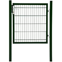 Los mejores  - Puerta de jardín verde antracita- puerta de jardín de metal- puerta de jardín- valla de jardín- color verde- altura: 1 x…